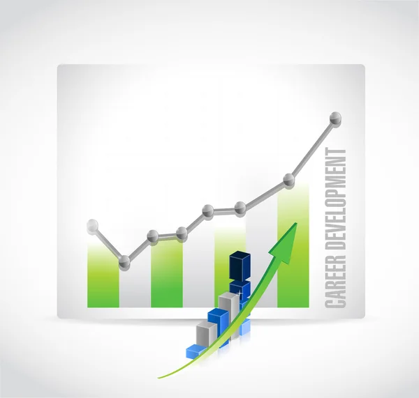 Carrera desarrollo negocio gráfico signo — Foto de Stock