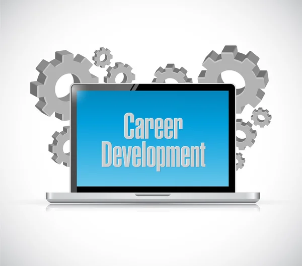 Career development tech computer sign — Stock Photo, Image
