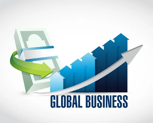 Globale Unternehmensrechnungen unterzeichnen Konzept — Stockfoto