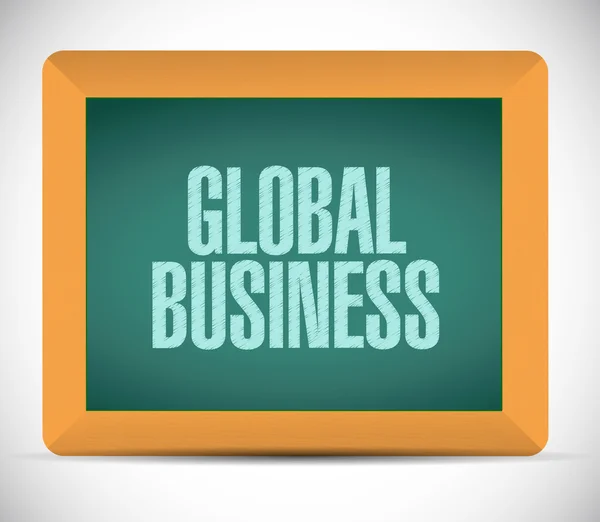 Global Business Board Sign Konzept — Stockfoto