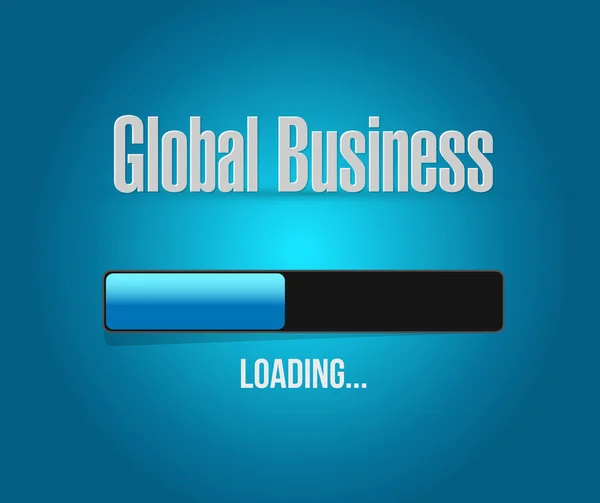 Globális üzleti betöltése bár jel fogalma — Stock Fotó