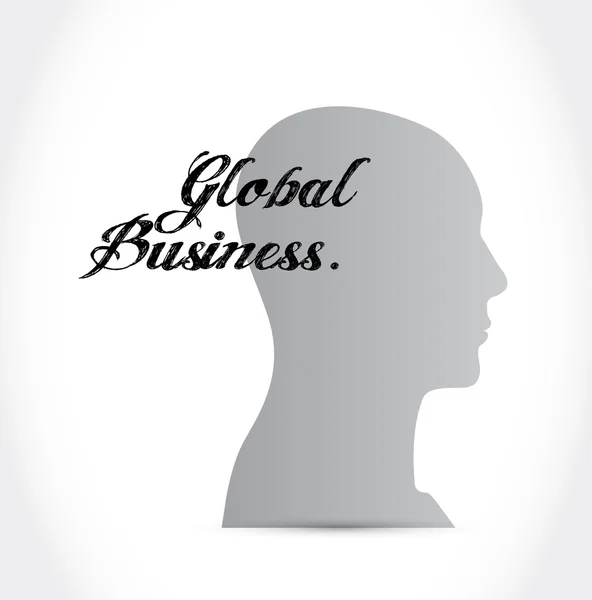 Global Business Mind Sign Konzept — Stockfoto