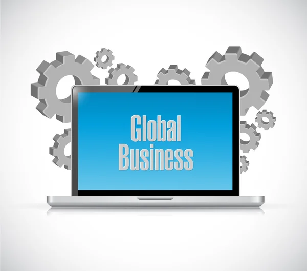 Global business tech computer sign concept — Stock Photo, Image