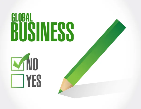 No global business sign concept — Stock Photo, Image
