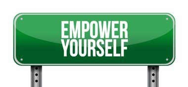 Güçlendirin kendinizi yol işareti kavramı manzara