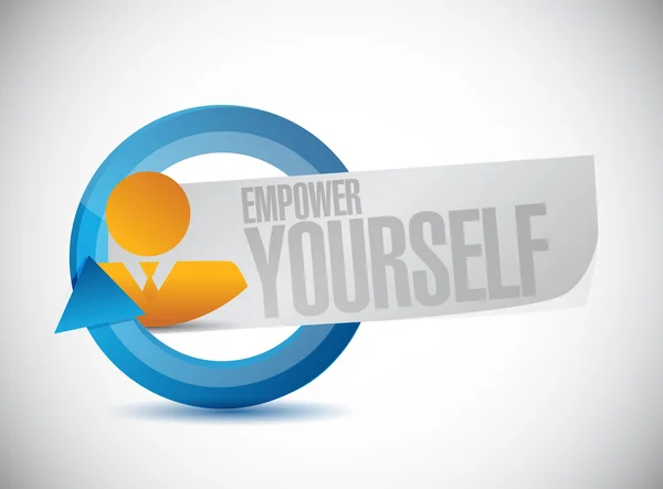 Empowerment yourself Avatar Cycle Sign Konzept — Stockfoto