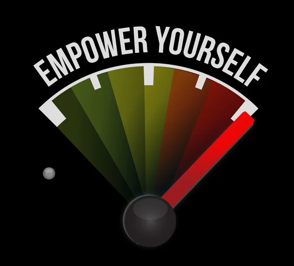 Empower Yourself meter teken concept — Stockfoto