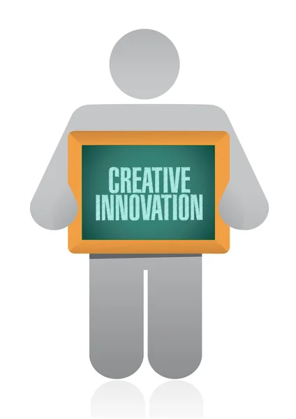 Kreative innovation avatar board sign konzept — Stockfoto