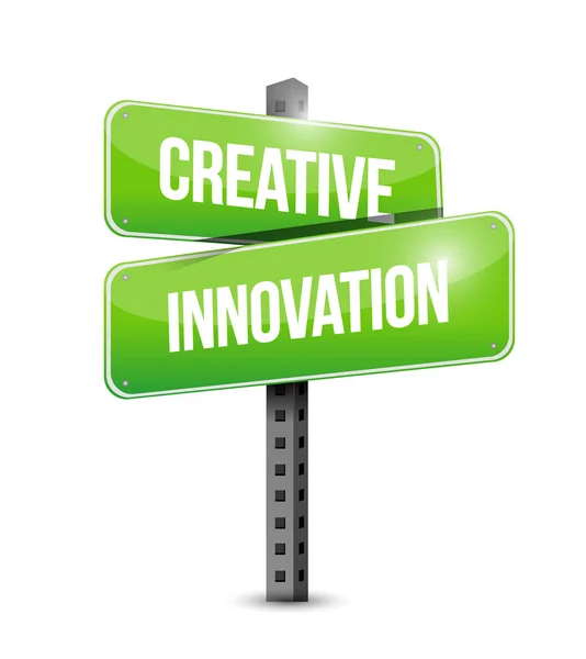 Kreative Innovation Straßenschild-Konzept — Stockfoto