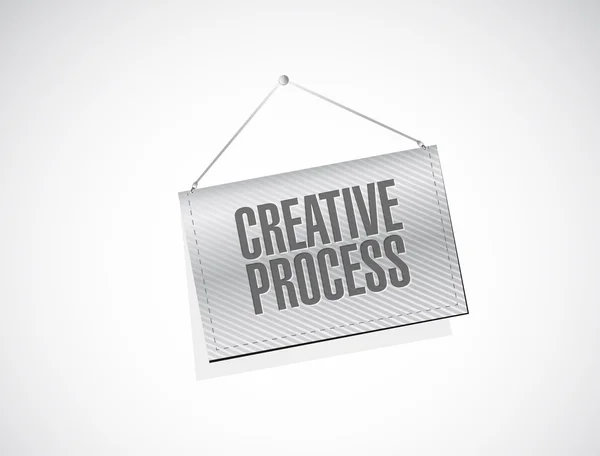 Kreativa processen banner sign koncept — Stockfoto