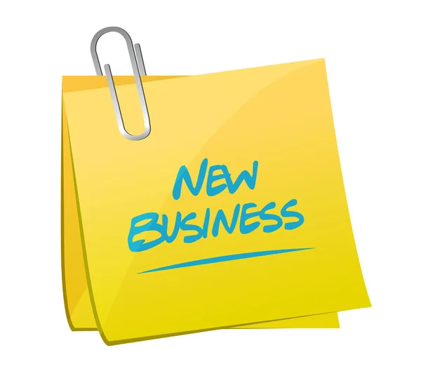 New business memo post sign concept — Stock Photo, Image