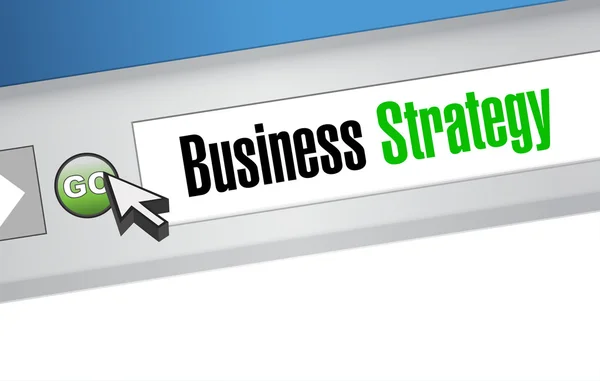 Business Strategy online sign concept — Stock Photo, Image