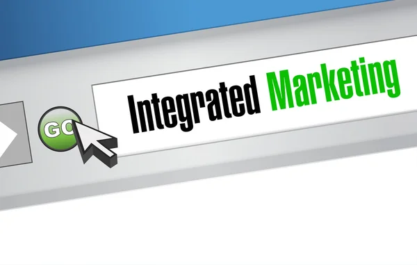 Integrated Marketing website sign concept — Stock Photo, Image