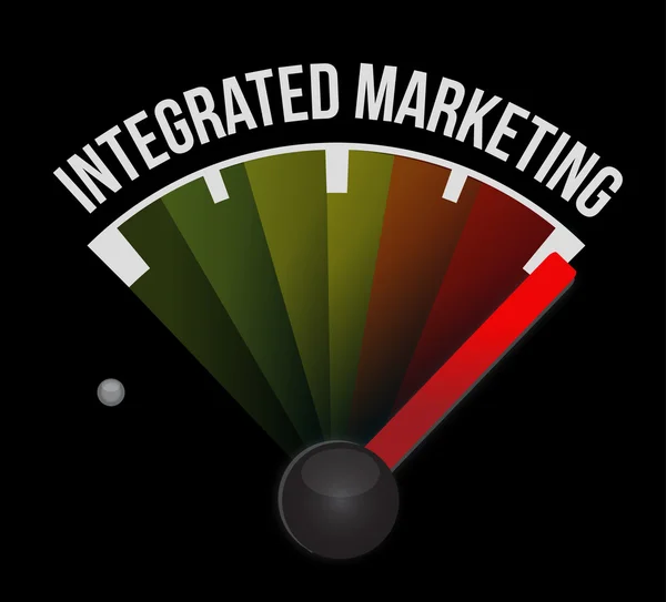 Integrated Marketing meter sign concept — Stock Photo, Image
