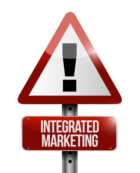 Integriertes Marketing-Warnschild-Konzept — Stockfoto