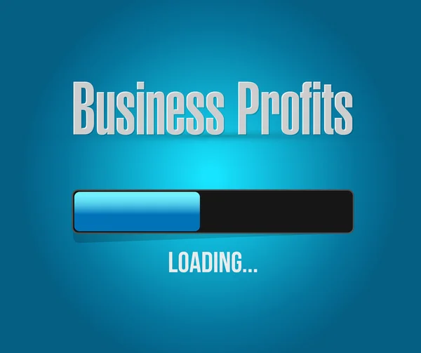 Profits d'affaires chargement bar signe concept — Photo