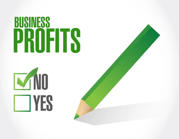 No Business profits sign concept — Stock Photo, Image