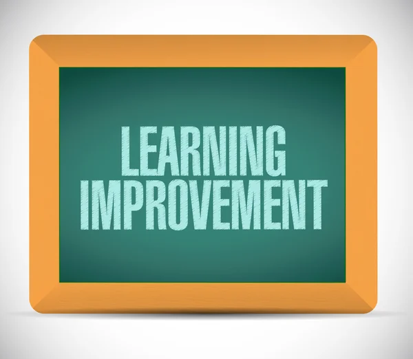 Learning improvement board sign concept — Stock Photo, Image