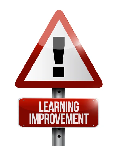 Learning improvement warning sign concept — Stock Photo, Image