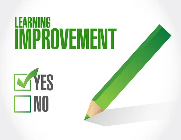 Learning improvement approval sign concept — Stock Photo, Image