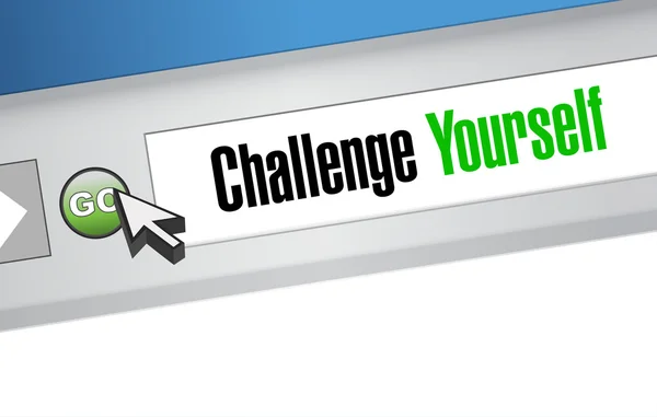 Challenge Yourself online sign concept — Stock Photo, Image