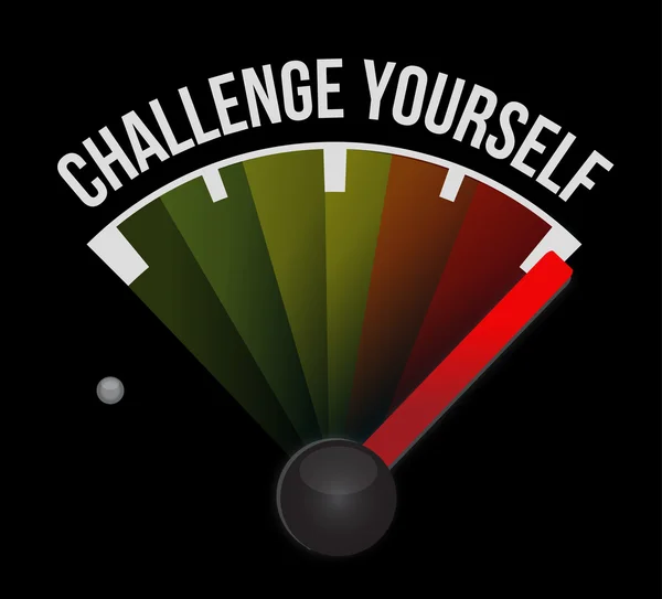 Challenge Yourself meter sign concept — Stock Photo, Image