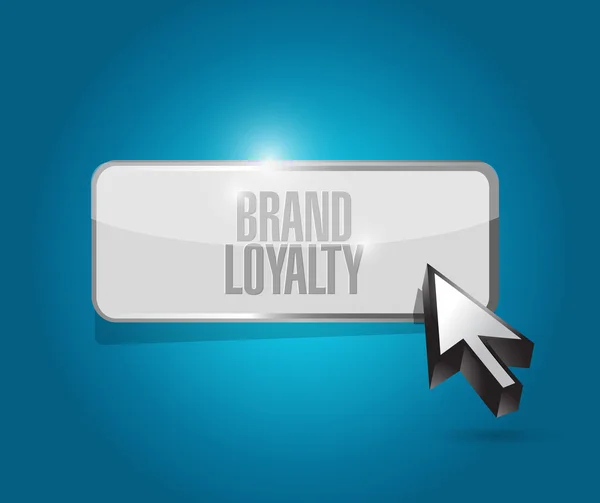 Conceito de sinal de botão de lealdade da marca — Fotografia de Stock