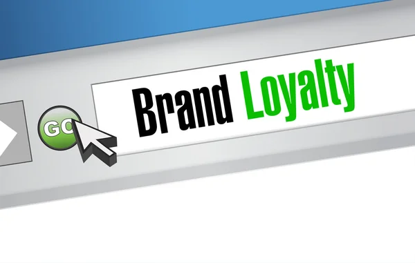Conceito de sinal online de lealdade à marca — Fotografia de Stock