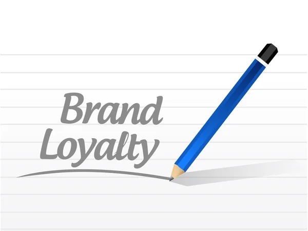 Merk loyaliteit bericht teken concept — Stockfoto