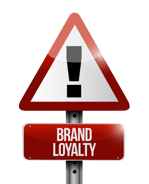 Merk loyaliteit waarschuwing teken concept — Stockfoto