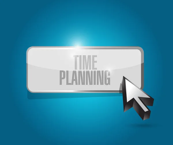 Planejamento de tempo botão sinal conceito — Fotografia de Stock
