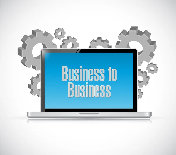 Business to business tech computer sign concept — Stock Photo, Image