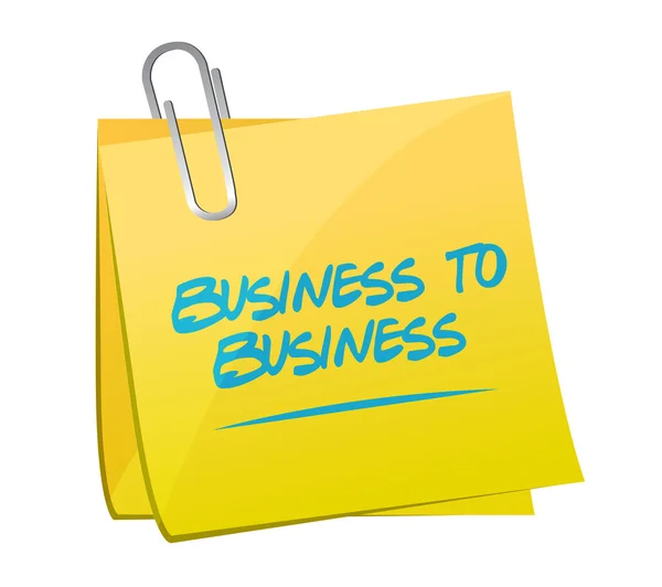 Business to business memo post sign concept — Stock Photo, Image