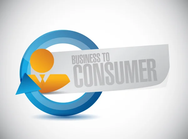 Business to consumer avatar segno concetto — Foto Stock