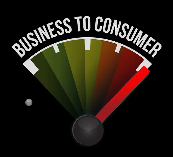 Business to Consumer Meter Sign Konzept — Stockfoto