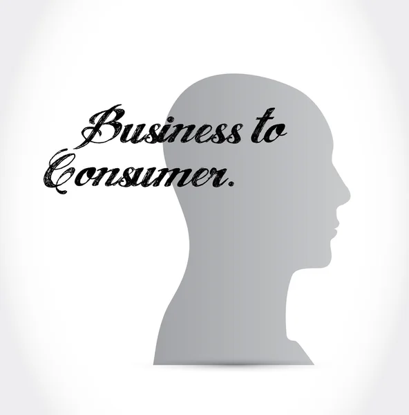 Negócio ao conceito do sinal do cérebro do consumidor — Fotografia de Stock