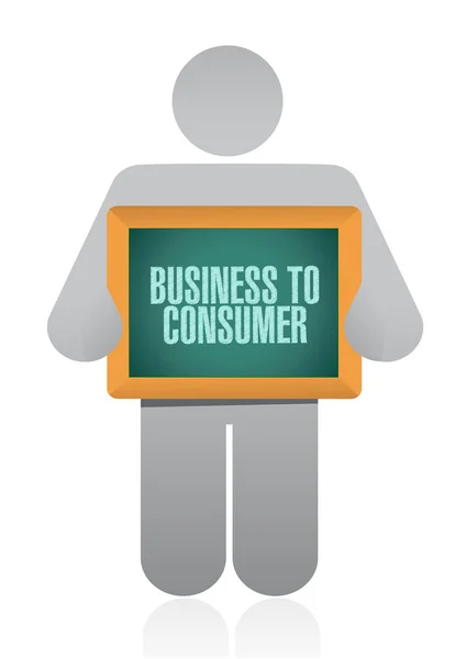 Business to consumer holding sign concept — Stock Photo, Image