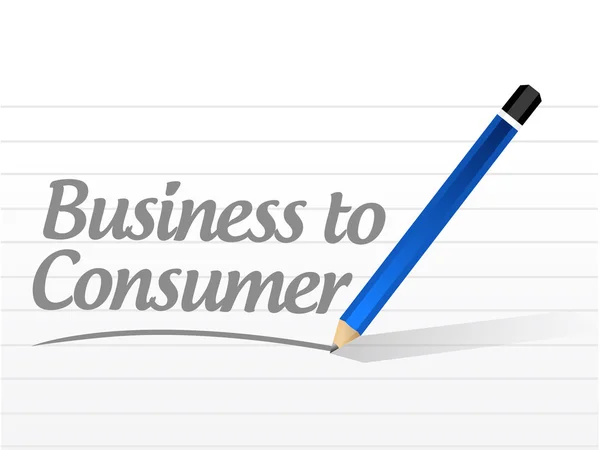 Business to consumer message sign concept — Stock Photo, Image