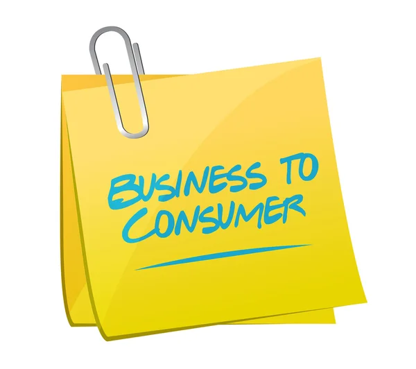 Business to consumer memo post sign concept — Stock Photo, Image