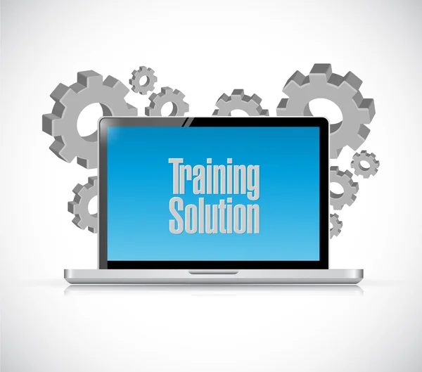 Training Solution tech computer sign concept — Stock Photo, Image