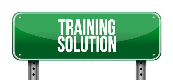 Training Solution road sign concept — Stock Photo, Image