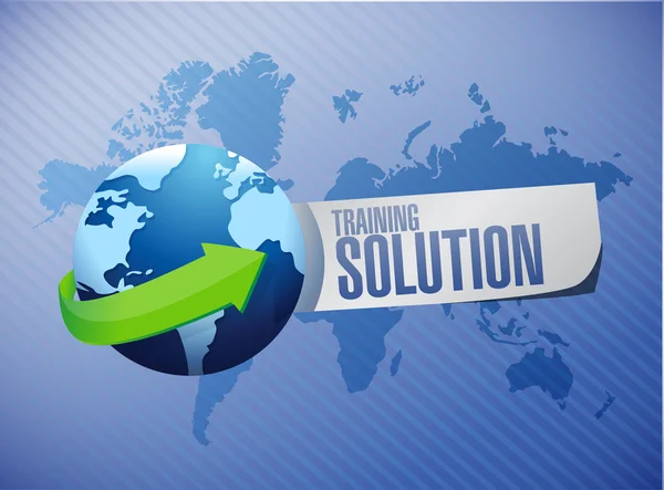 Training Solution international globe sign concept — Stock Photo, Image