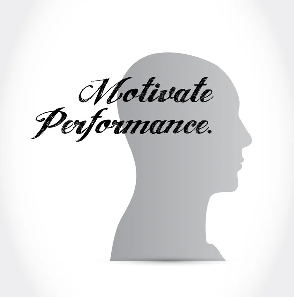 Motivate Performance thinking brain sign concept — Stock Photo, Image