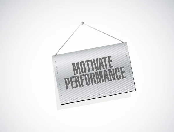 Motivar el concepto de señal de banner Performance — Foto de Stock