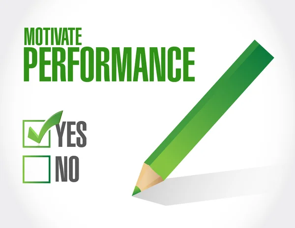 Motivate Performance approval sign concept — Stock Photo, Image