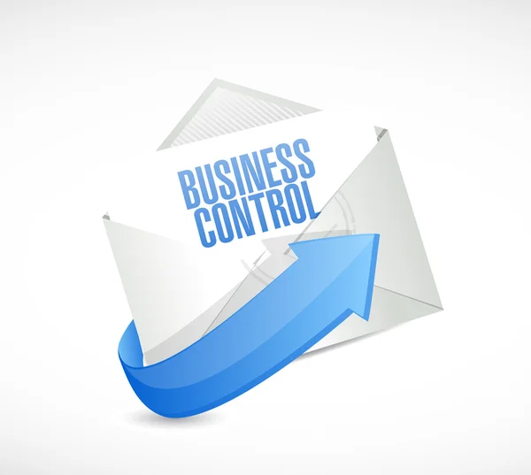 Бизнес контроль почтовый знак концепции — стоковое фото