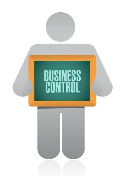 Business control holding boards sign concept — Stock Photo, Image