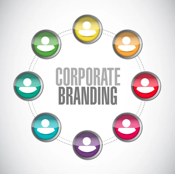 Corporate Branding människor anslutningar underteckna koncept — Stockfoto