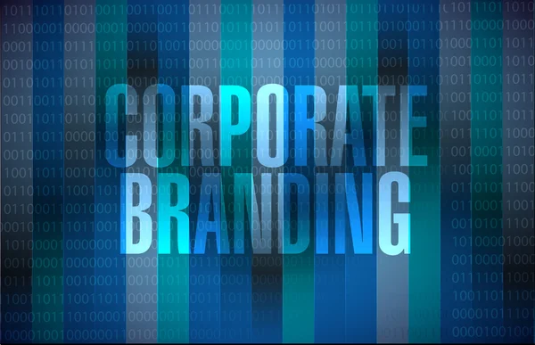 Concepto de signo binario de marca corporativa — Foto de Stock