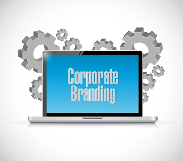 Corporate Branding tech dator tecken koncept — Stockfoto